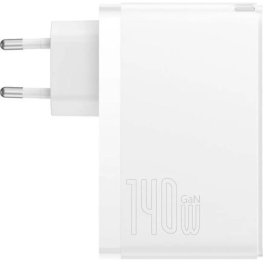 Мережевий зарядний пристрій Baseus GaN5 Pro Fast Charger 2C+U 140W White + Cable USB-C (CCGP100202) [96286] - фото 3