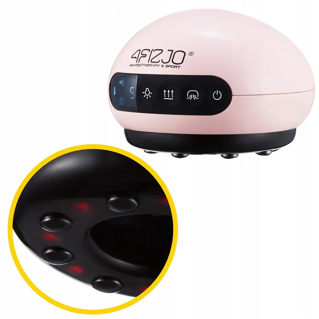 Масажна вакуумна банка 4FIZJO акумуляторна з ІЧ прогріванням 4FJ0518 Pink (P-5907739318701) - фото 9