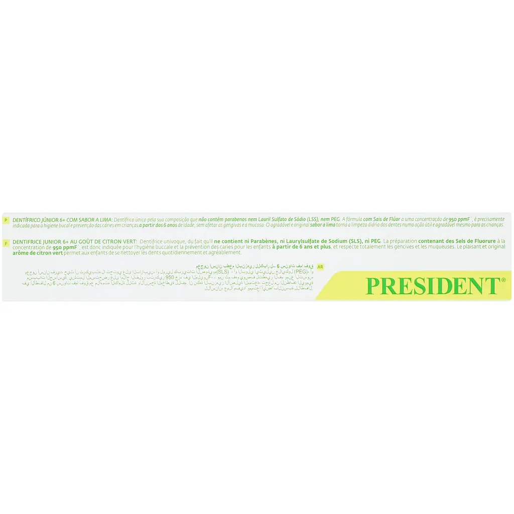 Зубная паста President Junior Toothpaste Lime 6+ years 50 мл - фото 4