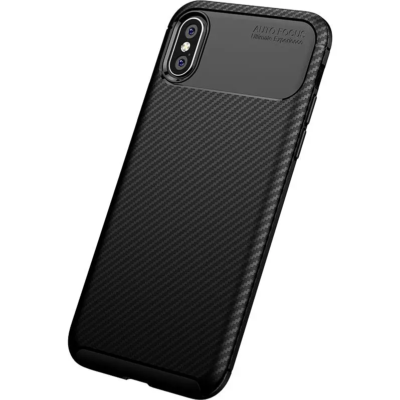 Чохол-накладка Toto TPU Carbon Fiber 1.5 mm Case Apple iPhone X/XS Black