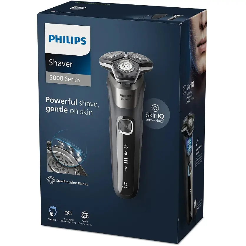 Електрична бритва Philips 5000 SkinIQ сіро-чорна (S5887/30) - фото 3