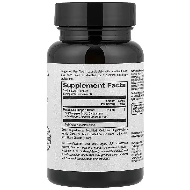Підтримка під час менопаузи California Gold Nutrition Menopause Support 30 вегетеріанських капсул - фото 2