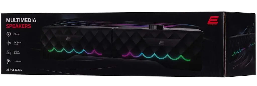 Акустична система 2E 2.0 PCS232 RGB Matrix USB Black (2E-PCS232BK) - фото 7