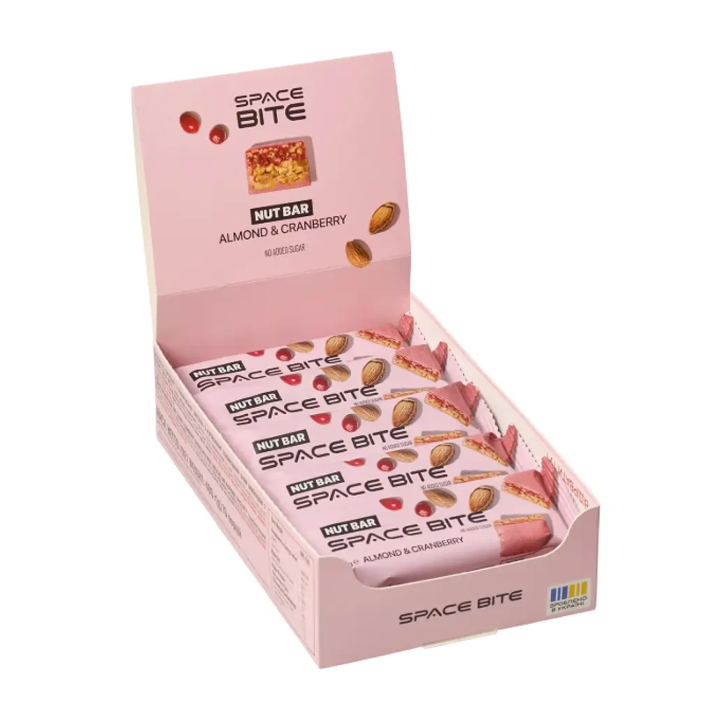 Space Bite Nut Bar — 10 × 40 г Almond & Cranberry