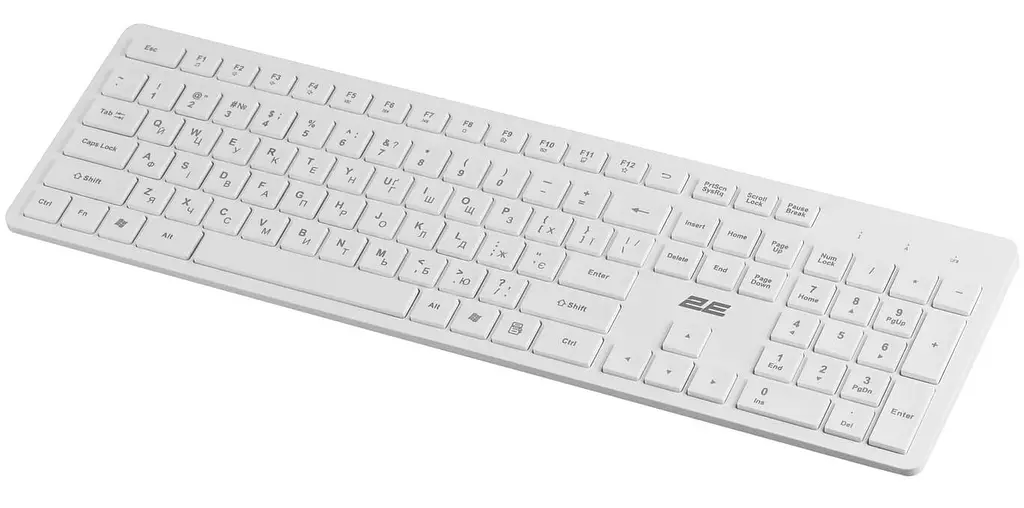 Клавиатура 2E KS260 Wireless (2E-KS260WWH) White (2E-KS260WWH_UA) - фото 2