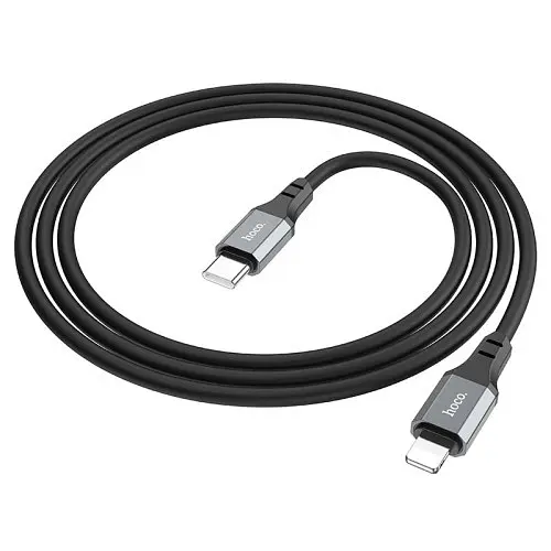 PD Кабель HOCO X86 iP Spear PD silicone charging data cable 1м чорний - фото 4