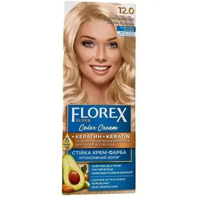 Крем-фарба Florex Ультра-блонд КЕРАТИН 12.0