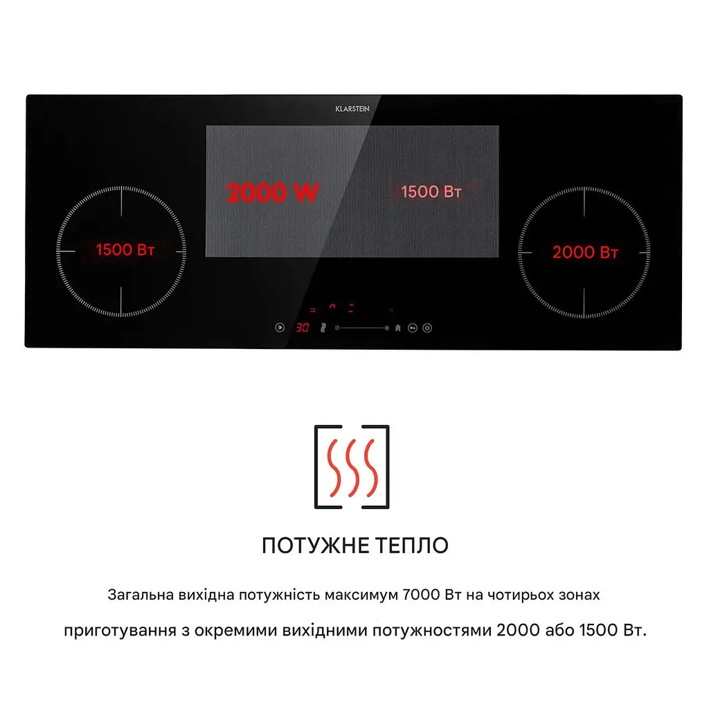 Індукційна варильна поверхня Klarstein Delicatessa 90 Slim (10035734) - фото 3