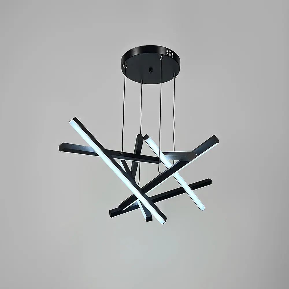 Черная Led люстра с подвесным регулируемым корпусом Ø 90 см | Ст. A 55071-650 BK | Line F - фото 2