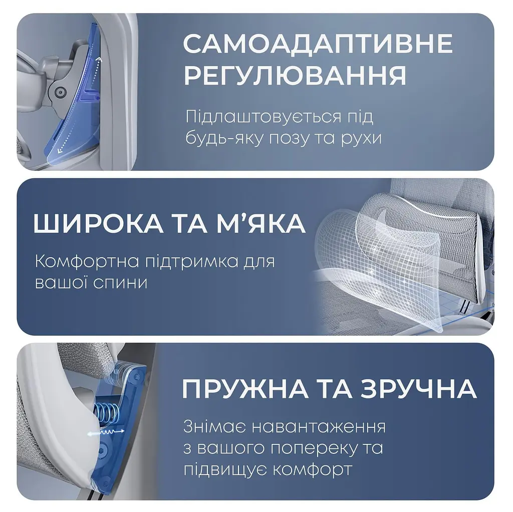 Офісне крісло Sihoo DORO C300L Mesh White with footrest (DORO-C300L-A3-102-JT) - фото 9