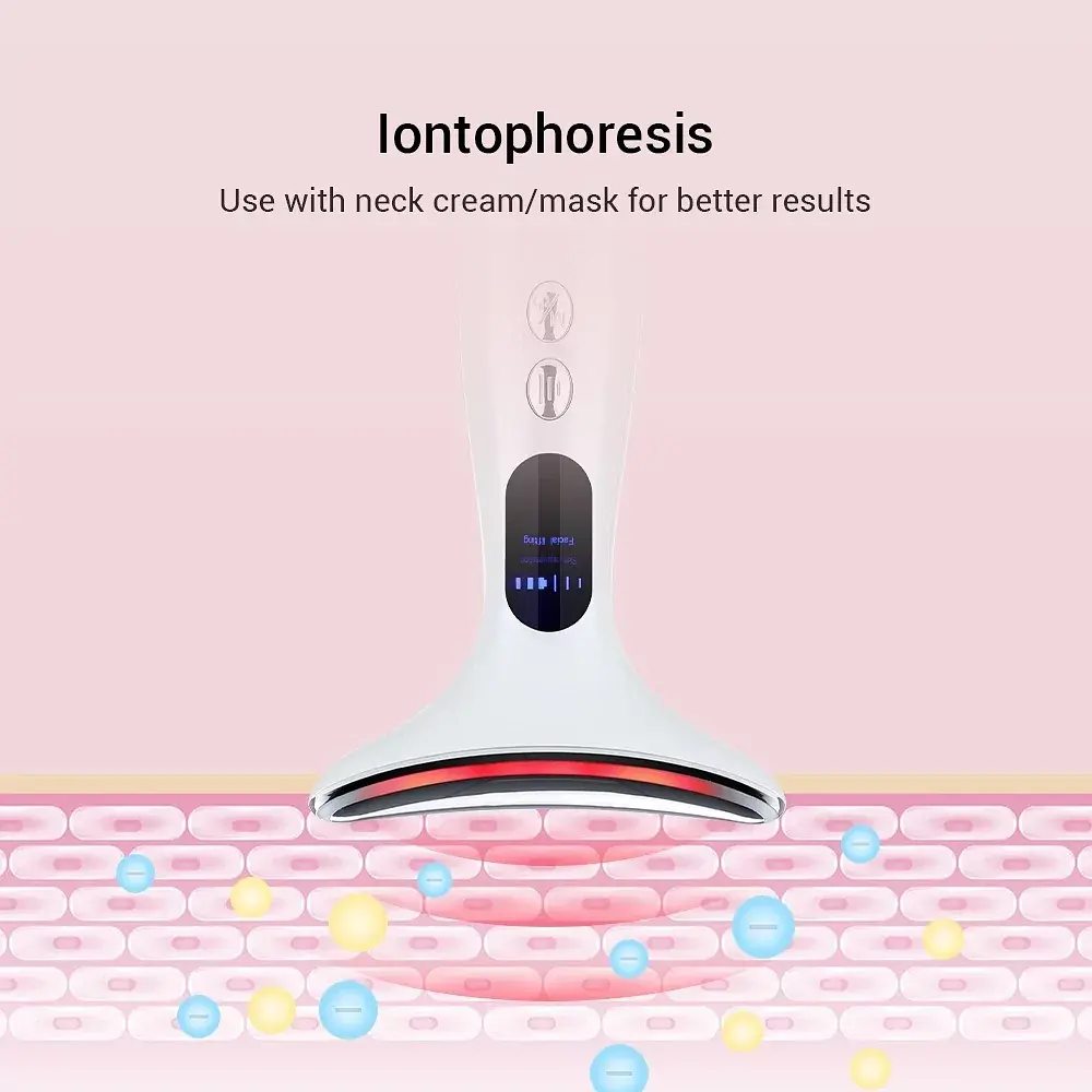 Масажер мікрострумовий для шиї та обличчя No Brand Neck Beauty Device Білий (2288327480) - фото 8
