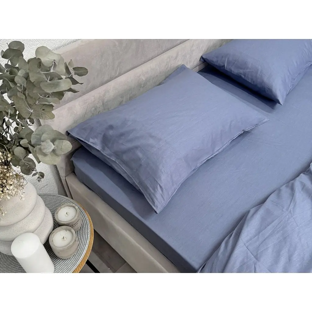 Наволочка Ecotton Sling Lake сатин 70х70 см 2 шт. синяя (24750) - фото 2