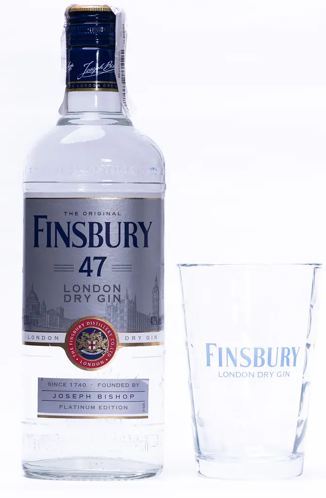 Набір джин Finsbury Platinum 47% 0.7 л + склянка 380 мл - фото 3