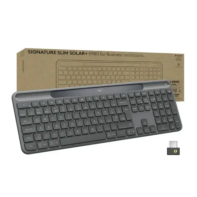 Клавіатура Logitech Slim Solar+ для Business Wireless/Bluetooth Graphite (920-013779)