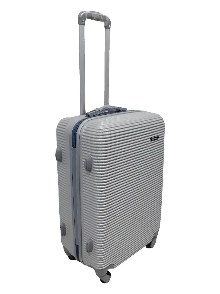 Валіза середня M ABS-пластик Milano bag 004 66×44×28,5см 75л Срібна - фото 2
