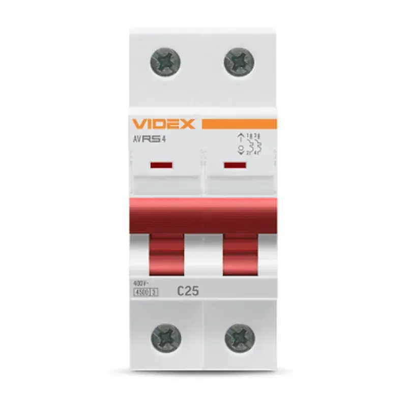 Автоматичний вимикач Videx RS4 RESIST 2п 25А С 4,5кА (VF-RS4-AV2C25) - фото 2