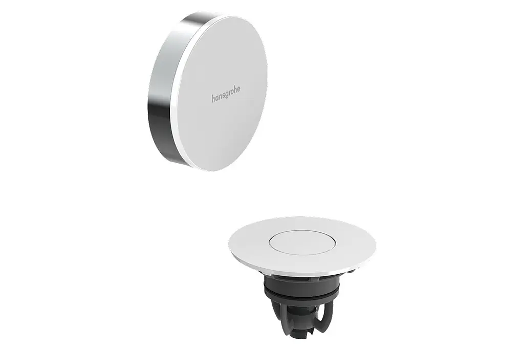 Злив-перелив Hansgrohe Flexaplus II, зовнішня частина до сифона для ванни chrome/white gloss 58187000