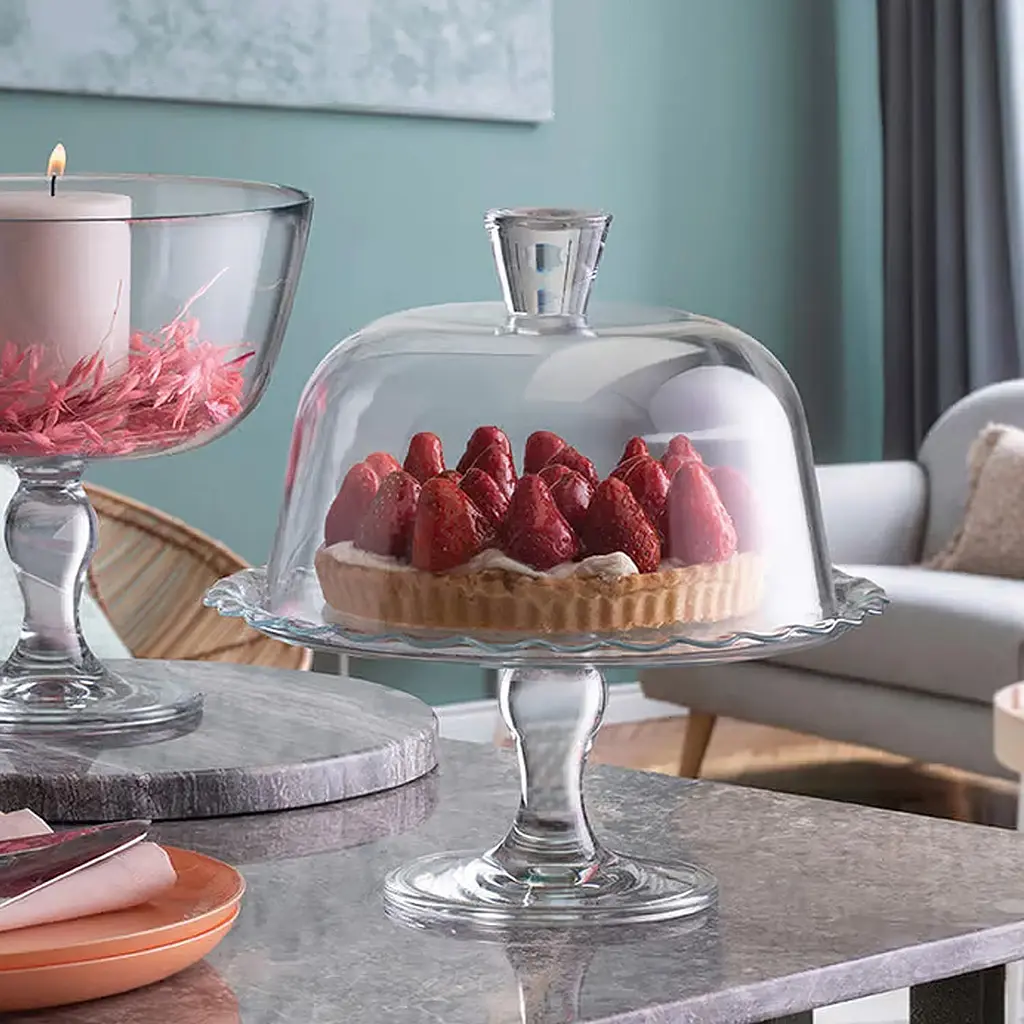 Тортівниця Pasabahce Patisserie 26.4 см на ніжці з кришкою 19 см (96952) - фото 4