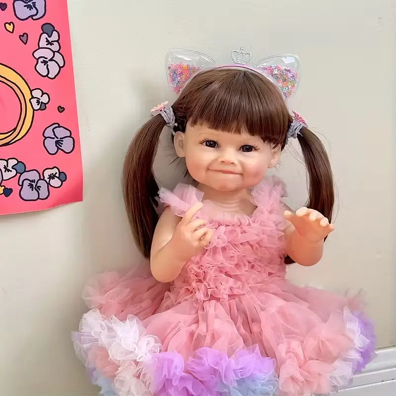 Реалістична Кукла Реборн 55 см повністю силіконова Doll Reborn Baby К0100612 - фото 5