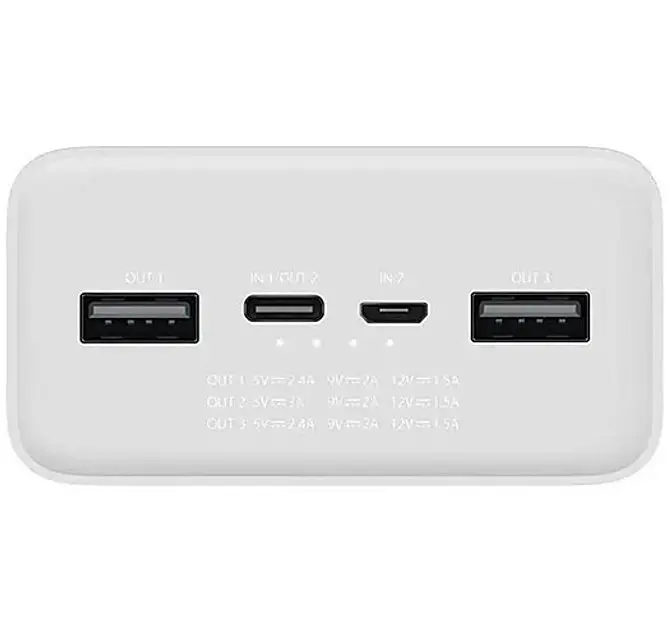 Портативна батарея - зовнішній акб Xiaomi Mi 3 30000mAh PB3018ZM VXN4307CN біла - фото 3