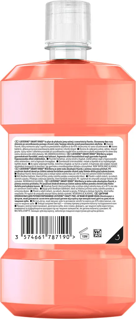 Ополіскувач для ротової порожнини Listerine Smart Rinse дитячий Ягідна свіжість 500 мл - фото 2