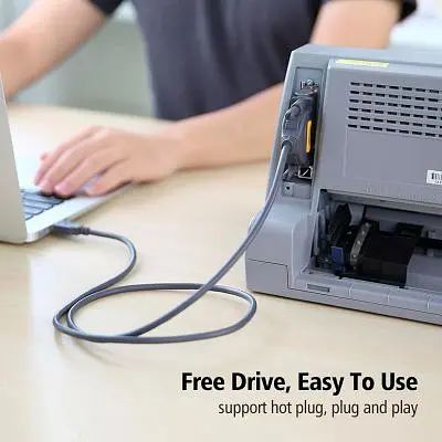 Кабель для принтера USB 2.0 to DB25 2.0m US167 black Ugreen (20224) - фото 10