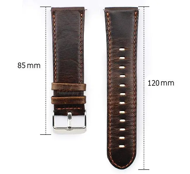 Шкіряний ремінець для годинника Samsung Galaxy Watch 42 мм (SM-R810) Dark Brown - фото 3