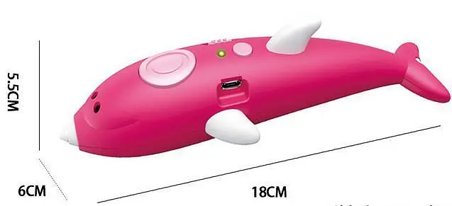 3D Ручка з трафаретами Дельфін Набір для дитячої творчості 3dPen Dolphin 9003 - фото 5