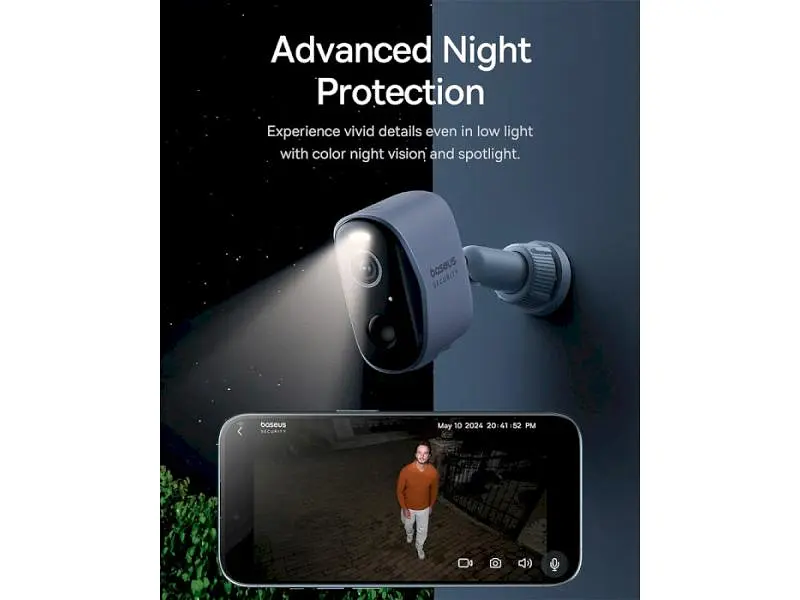 IP-камера відеоспостереження BASEUS Security N1 Outdoor Camera 2K White (S0ST002130) - фото 10