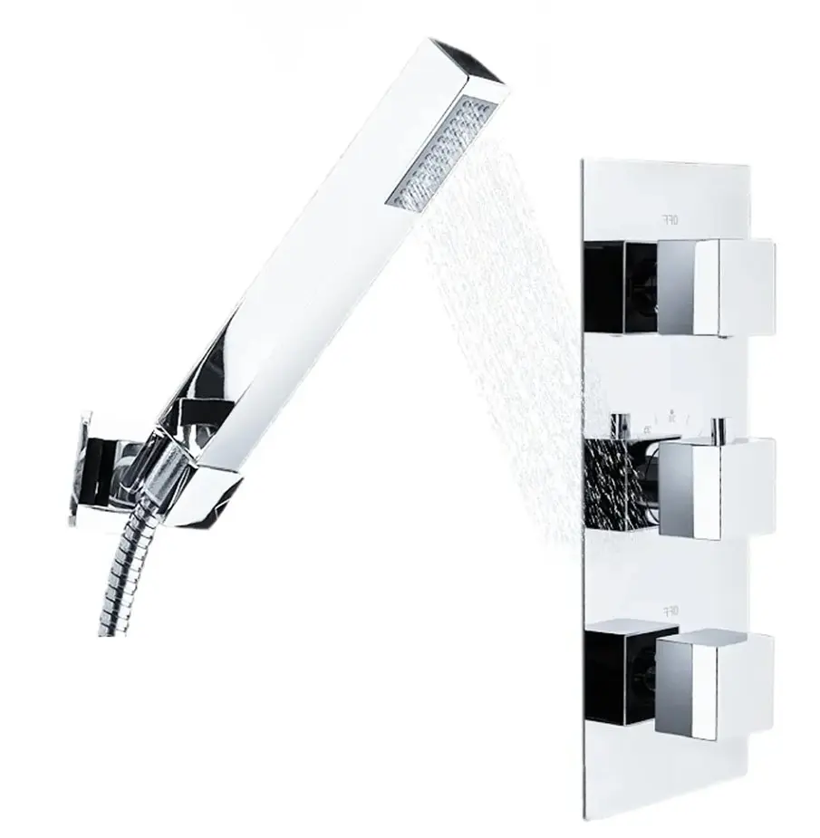 Душевая система Rea Brito chrome с термостатом + BOX скрытого монтажа REA-P0801KPL-D, Хром - фото 2
