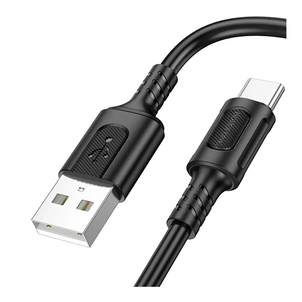Кабель синхронізації Borofone BX111 3A USB-A to Type-C 1 м Black (35628_3462272) - фото 2