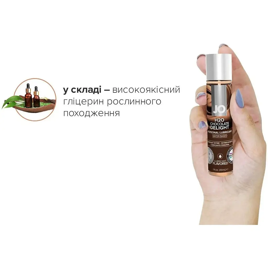 Змазка на водній основі System JO H2O - Chocolate Delight (30 мл) - фото 4