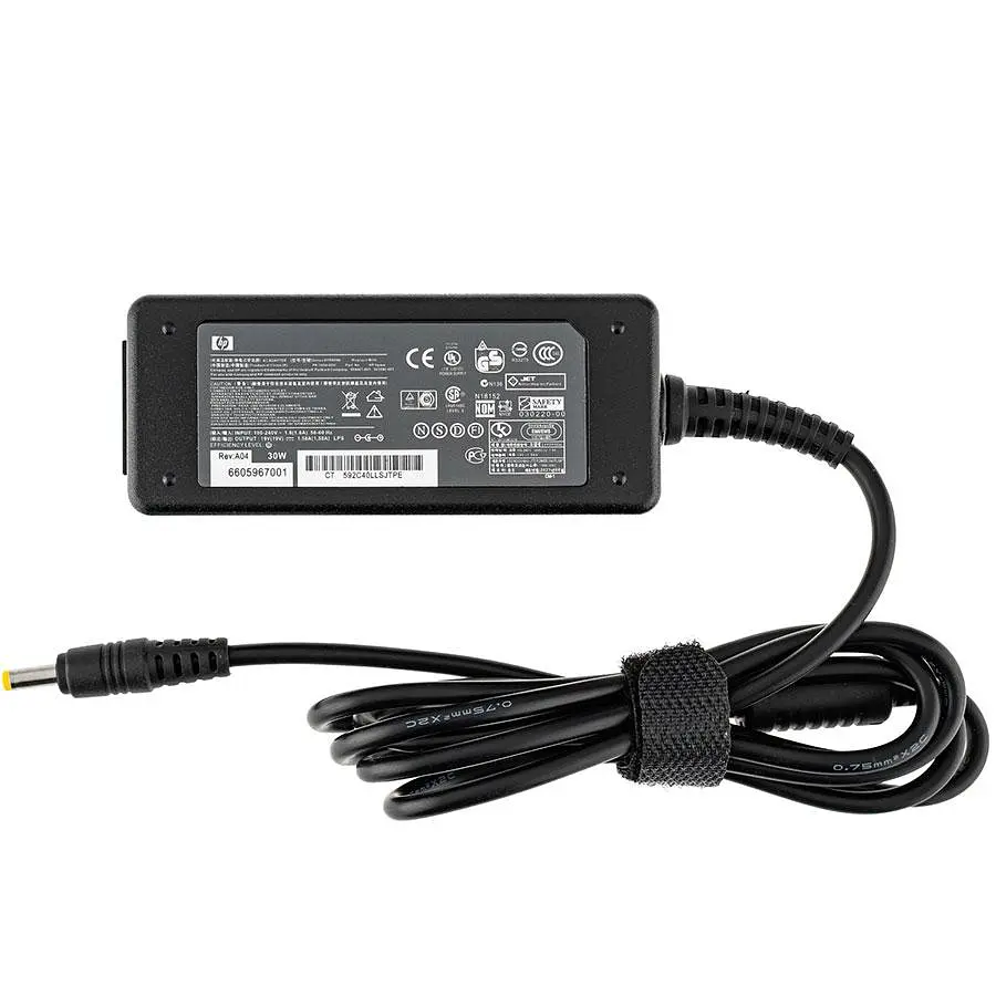 Блок живления Hewlett Packard для ноутбука HP mini 19V 1.58A 30W 4.0*1.7 3 hole прямой разъем черный - фото 3