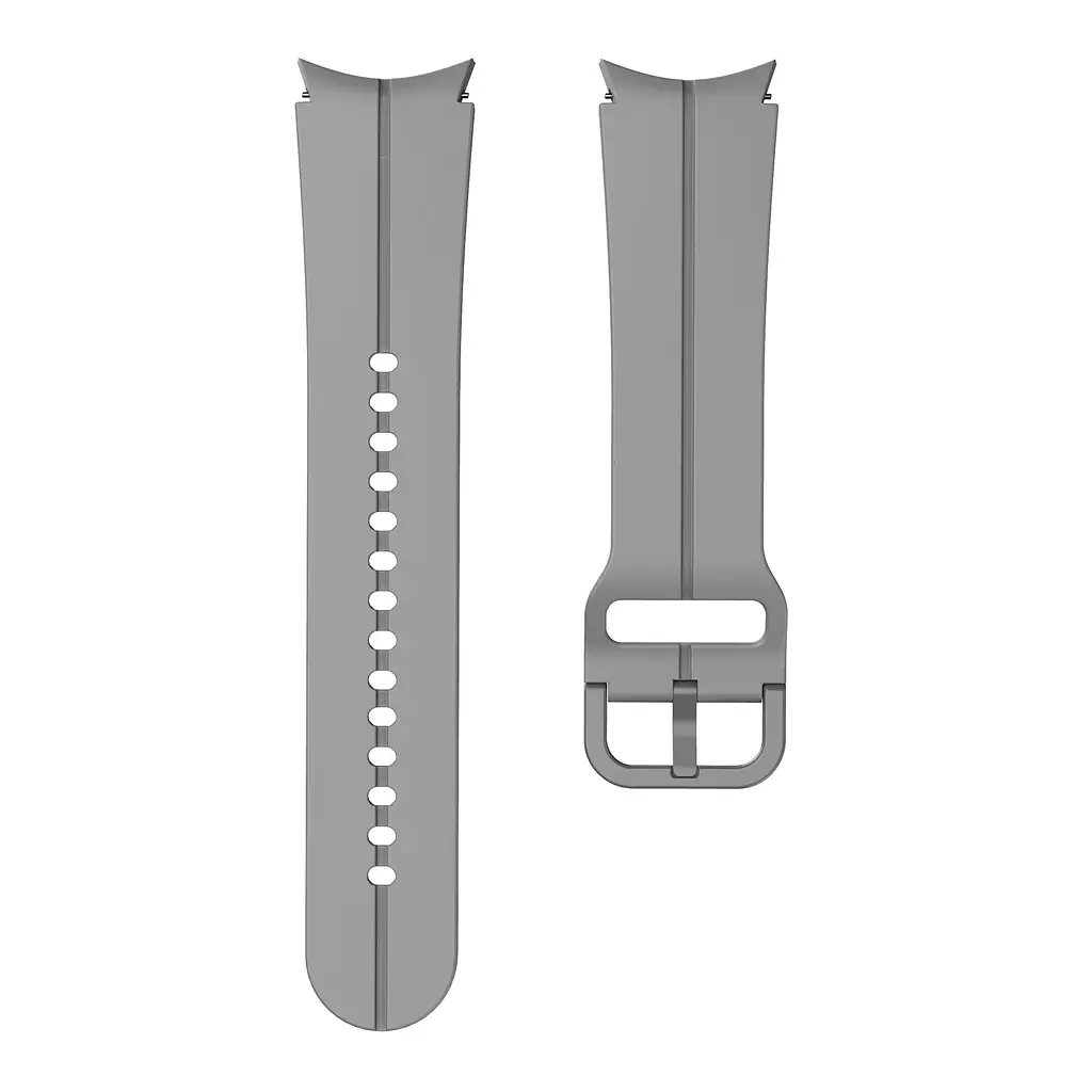 Ремінець для Samsung Galaxy Watch 6 40mm 6 44mm - сірий ширина кріплення 20мм силікон Watchbands Five Classic (W10-3WB53246724) - фото 4