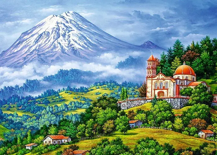 Пазл Trefl Пейзаж у подножия вулкана, 1000 эл. (10431) - фото 2