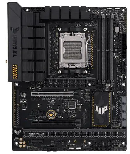 Материнська плата Asus AM5 TUF Gaming B650-PLUS WIFI, B650, 4xDDR5, Int.Video (CPU), 4xSATA3, 3xM.2, 2xPCI-E 4.0 16x, 2xPCI-E 4.0 1x, Realtek 7.1, Realtek 2.5Gb, WiFi 6, Bluetooth 5.2, 6xUSB3.2/6xUSB2.0, HDMI/DP, ATX - фото 2
