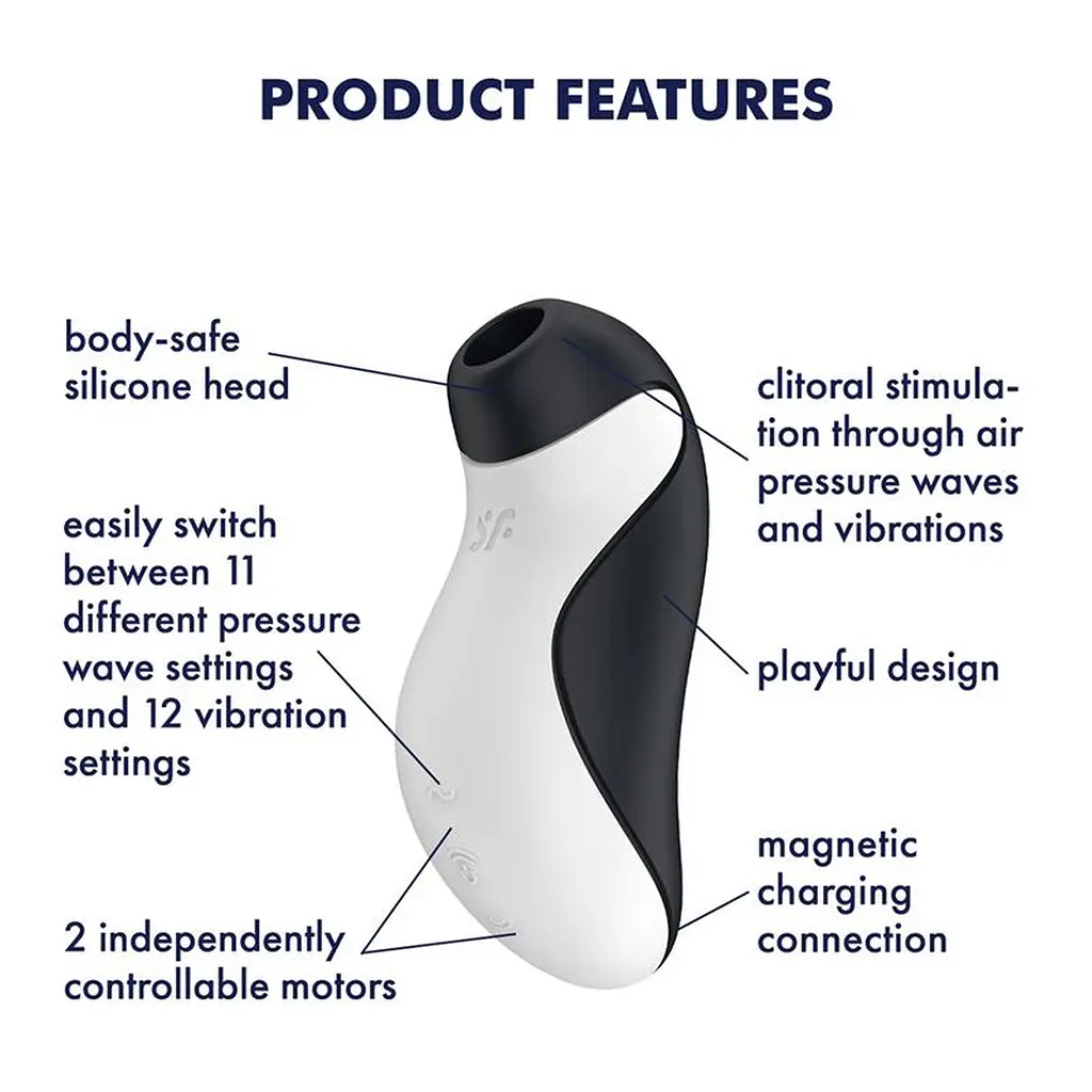Вакуумний стимулятор клітора Satisfyer Orca, 9 см (мульті) - фото 2