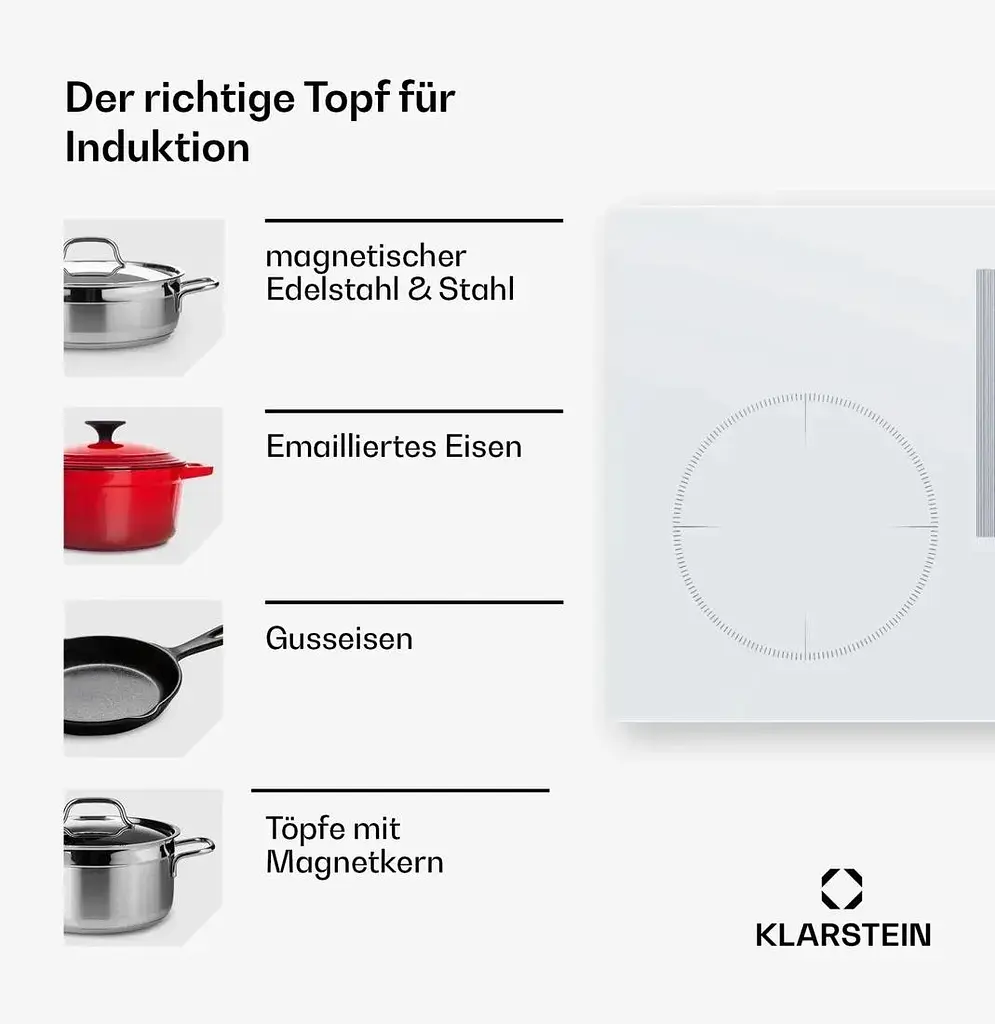 Індукційна плита Klarstein Delicatessa 90 SlimHybrid 7000 Вт (10045613) - фото 6