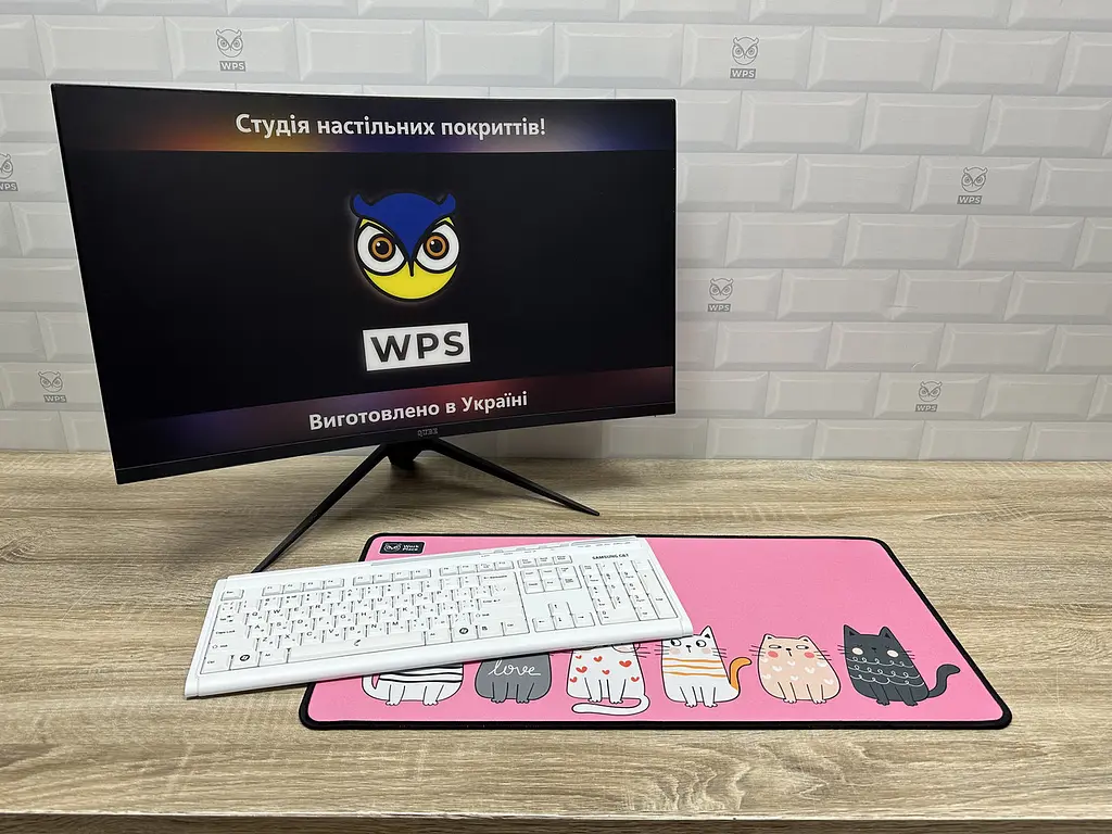 Великий килимок для мишки WorkPlaceShop ART Котики 600 x 300 мм - фото 2