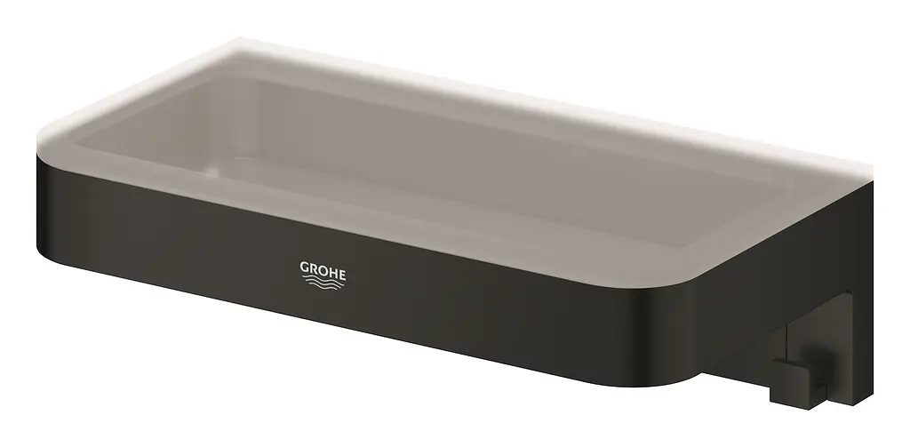 Полиця для душу з тримачем Grohe QuickFix Start Cube 411072430, Чорний матовий - фото 2