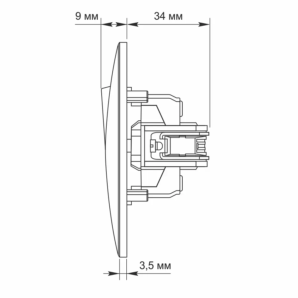 Вимикач трьохклавішний Videx Binera кремовий (VF-BNSW3-CR) - фото 5