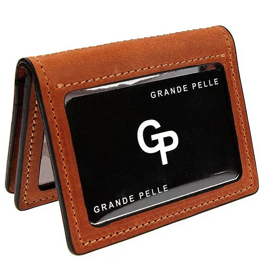 Стильная мужская обложка на права из кожи GRANDE PELLE 10х8х1,5 см acs0024470 - фото 2