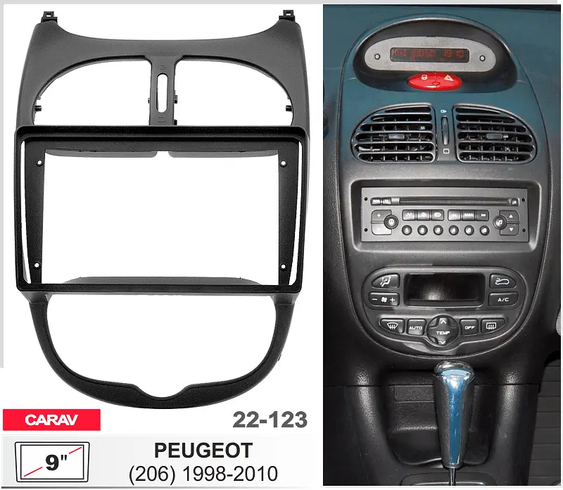 Переходная рамка Peugeot 206 Carav 22-123 - фото 4