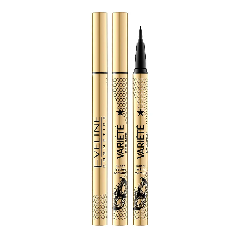 Подводка глаз Eveline Cosmetics Waterproof Variete Eyeliner ультра черная 7 мл (LMKKEYEVARIE) - фото 2