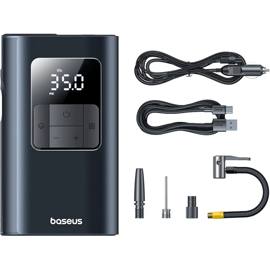 Компресор автомобільний акумуляторний насос Baseus PrimeTrip VA1 82W (C0119501) Super Mini Wireless Inflator 19-Cylinder - фото 5
