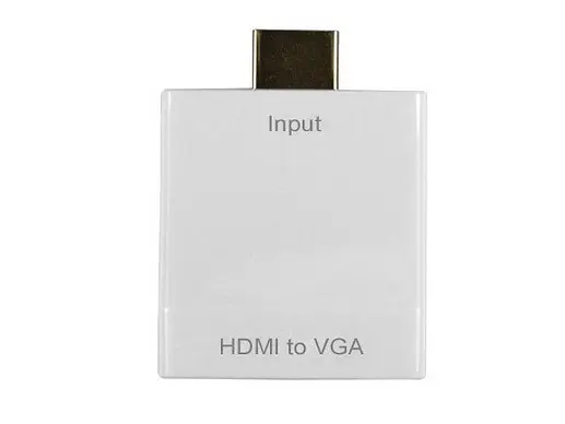 Перехідник HDMI M -> VGA F (з аудіо інтерфейсом) білий RTL - фото 2