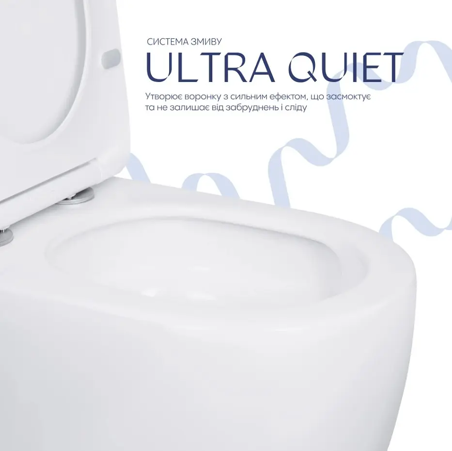Унітаз підлоговий Qtap Robin Ultra Quiet з сидінням Slim Duroplast/ Soft-close/ Quick Release QT13226089AW - фото 4