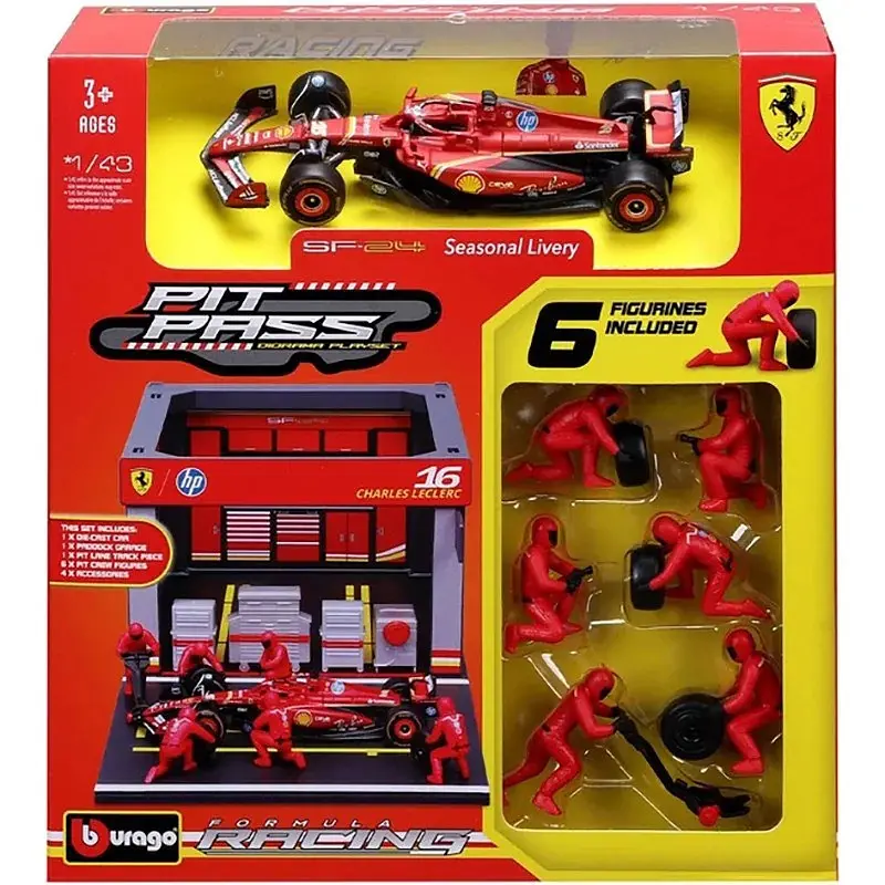 Ігровий набір Формула-1 "Pit Pass Ferrari SF-24" Bburago 18-36862 (#16) - фото 5