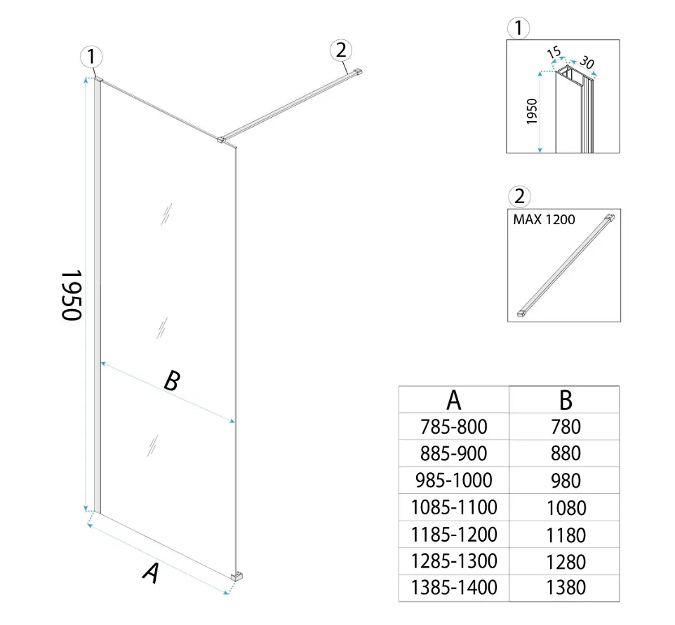 Душова стінка Rea Flexi 130x195 см transparent chrome KPL-K99078 - фото 7