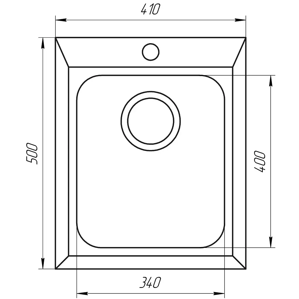 Гранітна мийка Globus Lux Lama мигдаль 410x500 мм А0008, Терра - фото 5